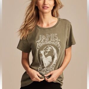 JANIS JOPLIN, XL Olive Graphic Short Sleeve Tee NWT ($49.50)